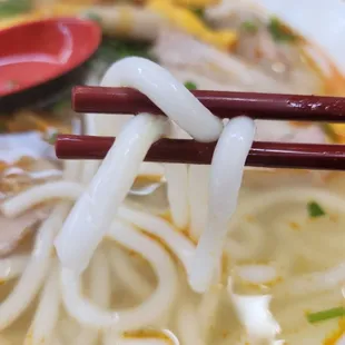 Bánh canh is a thick chewy noodle