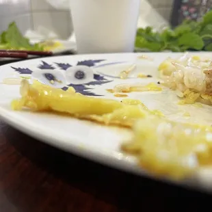 Dough of bánh xèo. Thicker than the plate.