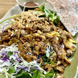 Hen Xuc Banh Da / Banh Trang ($15). Pickled daikon randomly appearing in the salad threw me off.