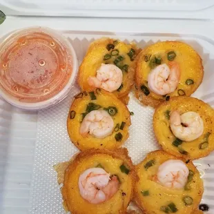 Savory  shrimps cupcakes for my dad $12.50