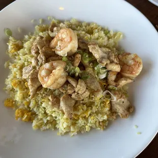 Shrimp and chicken fried rice