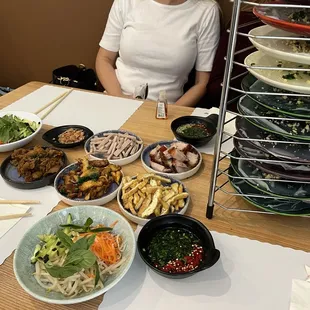 Banh uot combo for two (only one tower pictured but combo comes with two) tofu is not part of combo