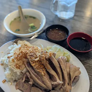 V7. Com Vit Luoc. Steamed Rice with Fried Duck.
