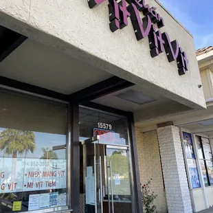 the outside of a business