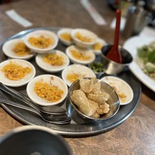 a plate of food on a table