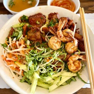 Shrimp and Pork Vermicelli-  Bun Tom Thit Nuong