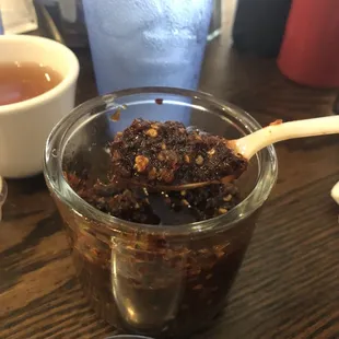 Lemongrass sate for the bun bo hue is so good here.