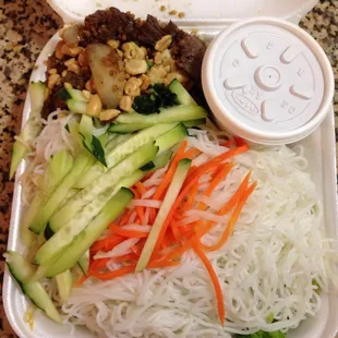 Rice Noodle Chicken Bowl