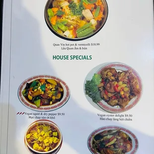 a variety of dishes