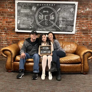 The waiting room area.  This was from our 2nd time at Quandary (Dynaline).  We escaped! (With a lot of hints in Adventure Mode)