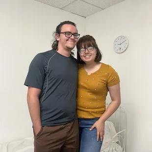 My husband and I after we just escaped "Dynaline Incident"