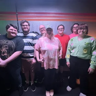 Us in the escape room right after we solved the last puzzle!