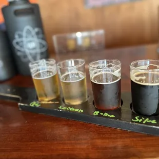 Flight: Quantum Creamin', Project Seltzer, Boron Brown, Singularity Stout.