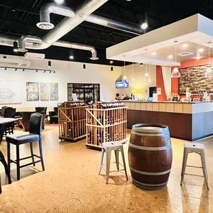 the bar and tasting area