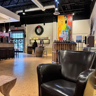 the bar and lounge area