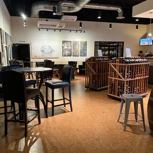 the tasting room and tasting area