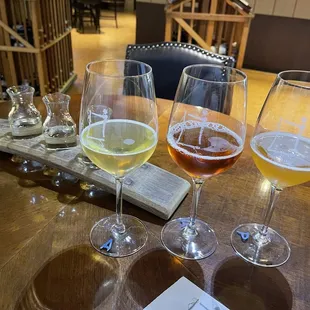 White wine and cider flights