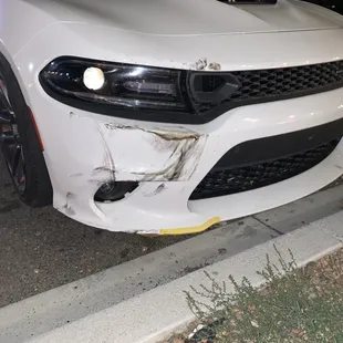 Was forced to run over debris, &amp; whole semi tire in the freeway, damaged front end, behind passenger tire, underside, and passenger rear.