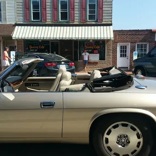 a car parked in a parking lot
