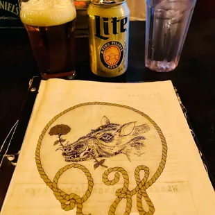 Menu &amp; a smooth Natty!