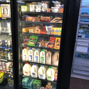 a display of dairy products