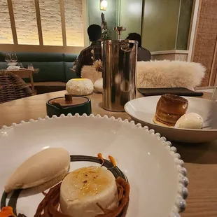 Sesame crème brulee