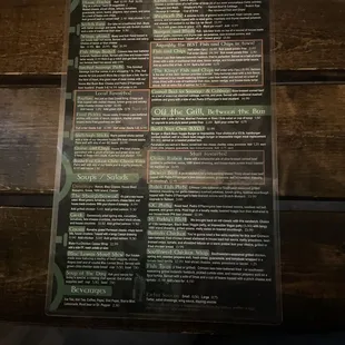 Food menu