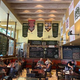 the interior of a pub