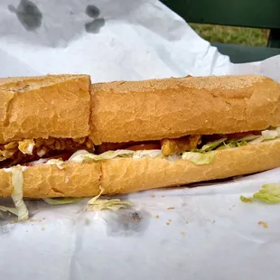 Fried catfish poboy