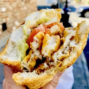 The best Catfish po&apos;boy in the FQ. Winners circle :)...