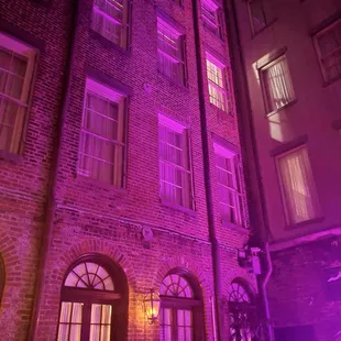 Courtyard at night