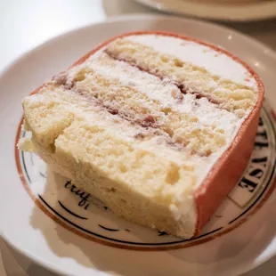Princess Cake: olive oil chiffon, mascarpone chantilly, raspberry preserves, almond marzipan (19 Jan 2025), $13
