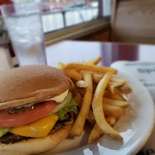 Fullback Burger with fries