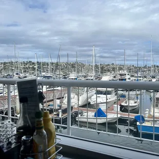 a view of a marina