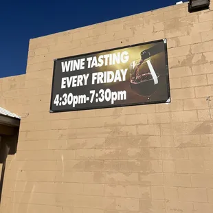 a wine tasting every friday