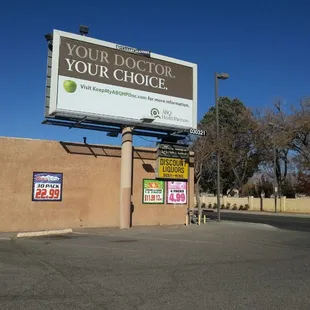 a billboard for your doctor's choice