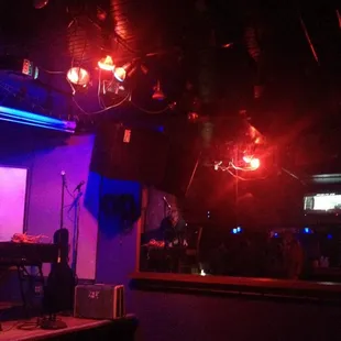  a stage set up for a concert