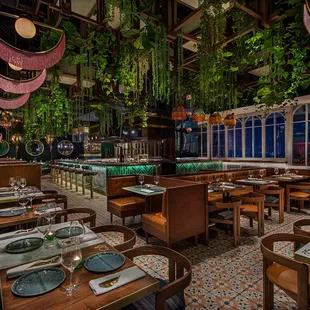 the interior of a restaurant