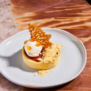 a dessert on a plate