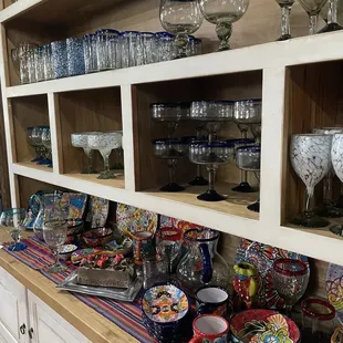 Glassware and some serving pieces. So much more in the store.