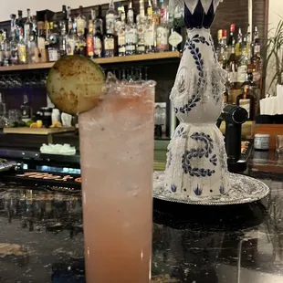 Refreshing watermelon &amp; cucumber cocktail that mike concocted on the spot. So good!