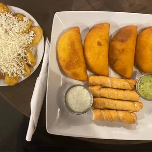 Sampler and Sliced Sweet Plantains