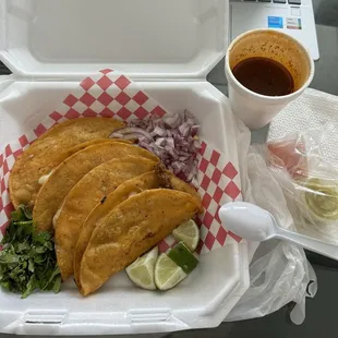 Cheesy Birria tacos with consommé