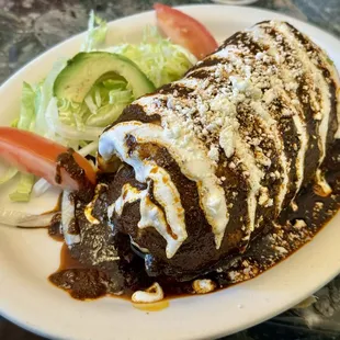 Veggie Burritos with Mole