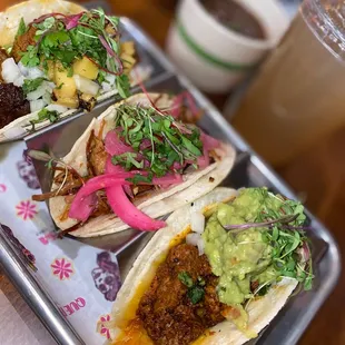 Street Tacos: Al Pastor, Pork Carnitas, Campechano