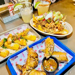 Birria Rolls, Corn Ribs, Nachos, House Margarita @eating704
