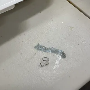 Plastic and stainless steel scrubber piece