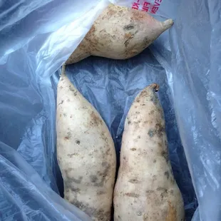 Nice and small purple yams.