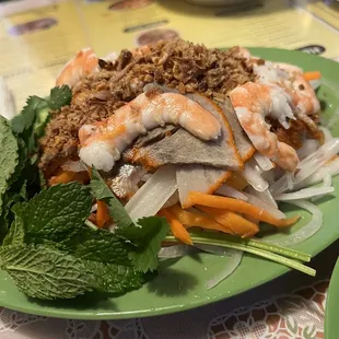 a plate of food on a table