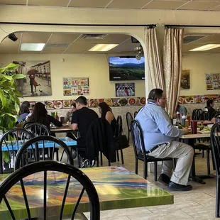 people sitting at tables